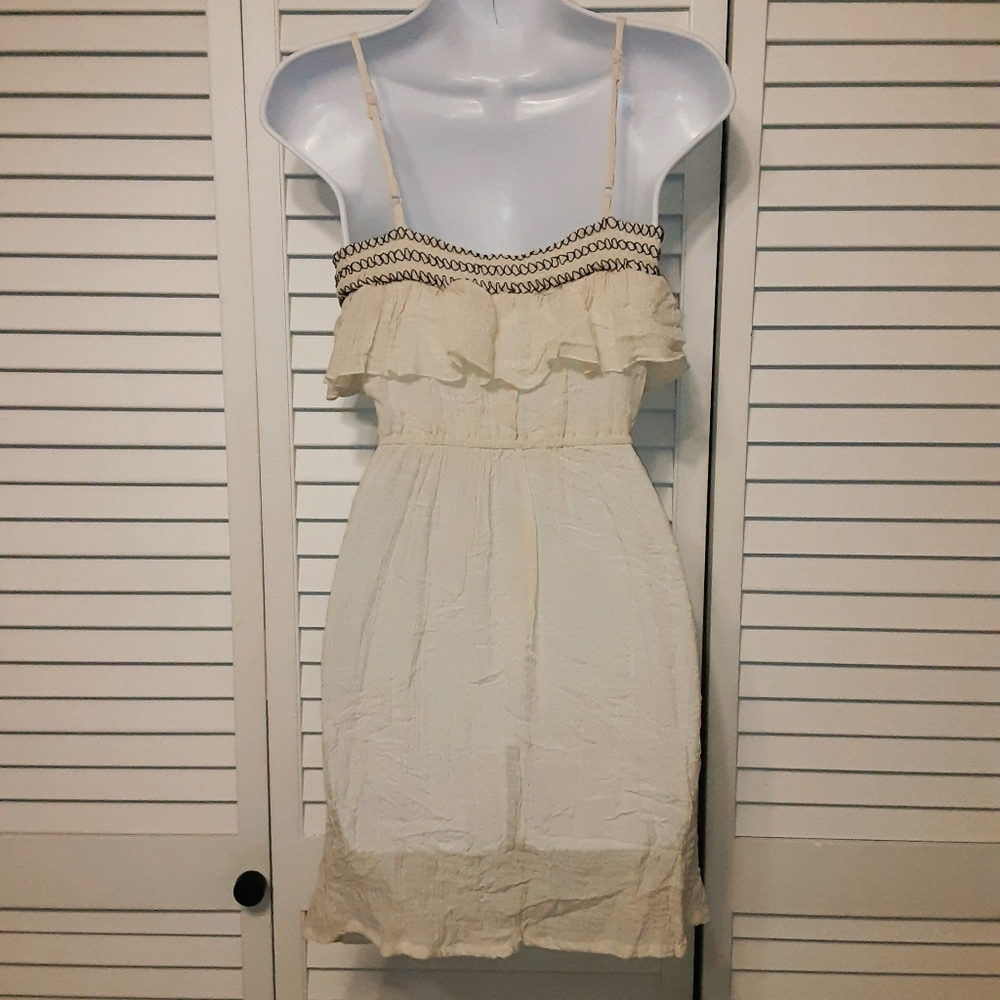 Blue Bird Boho Ruffly Spaghetti Strap Dress - Picture 5 of 10